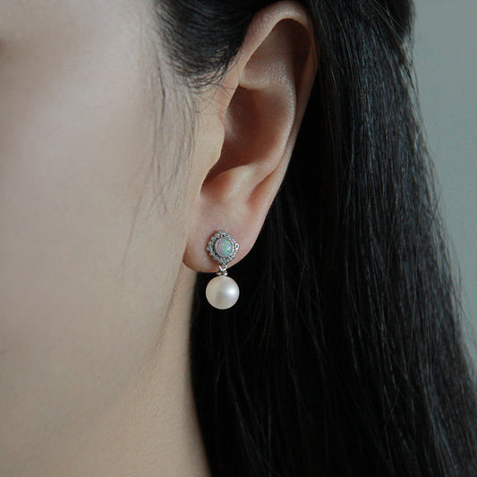 Ashley Earrings - 8mm AAAA Freshwater Pearls