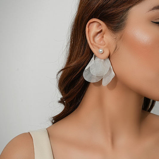 Petal Earrings - 8mm AAAA Freshwater Pearl