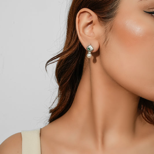 Romola Earrings - 8mm AAAA Freshwater Pearl