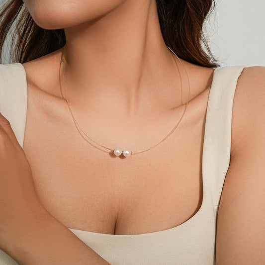 Naomi Necklace - 8mm AAAA Freshwater Pearls