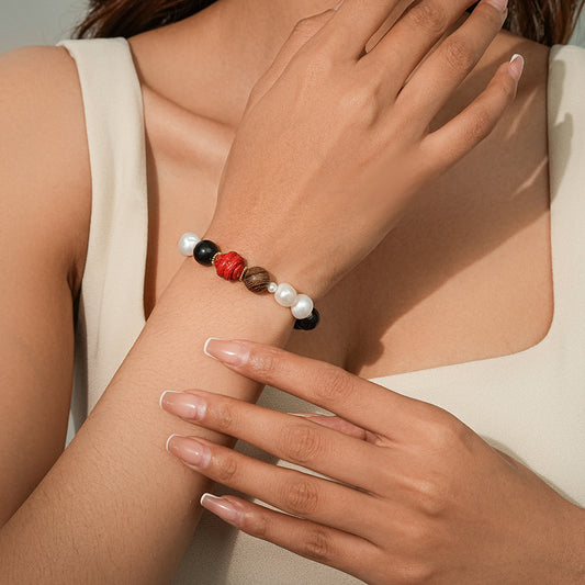 Zodiac Bracelet -Year of Snake - 10mm AA Freshwater Pearl