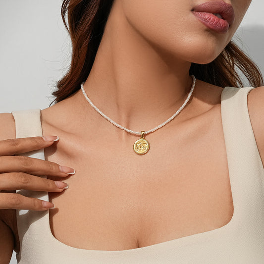 Cartesia Necklace - 2mm AAAA Freshwater Pearl