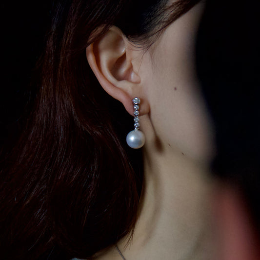 Gloria Earrings - 11mm AAAA Pearls