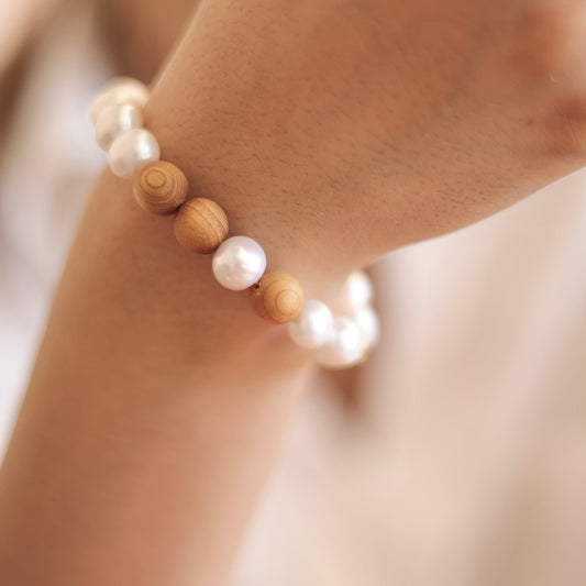 Sylvaine Bracelet- 10mm AA Freshwater Pearls