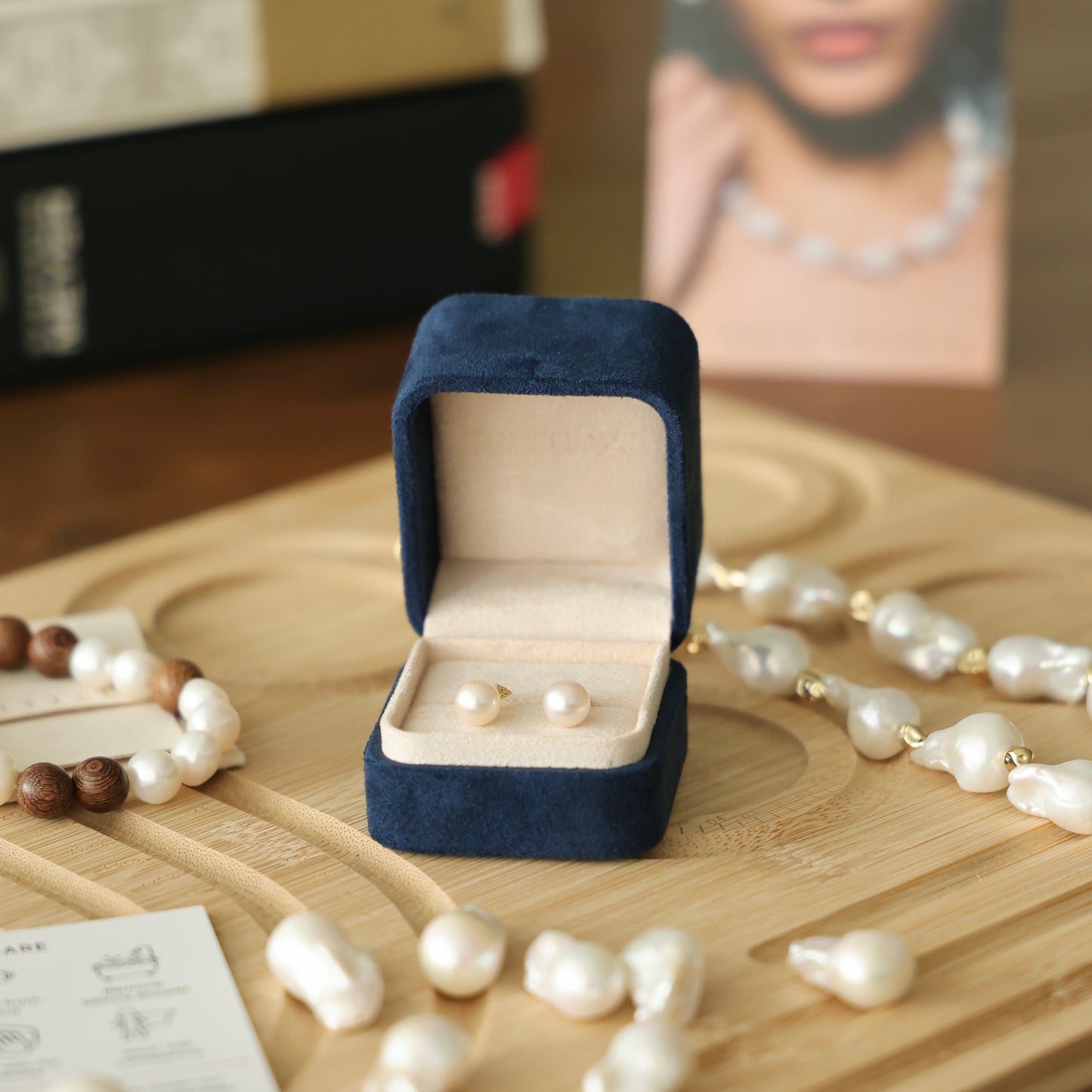 Francesca Earrings - 8mm AAAA Freshwater Pearl