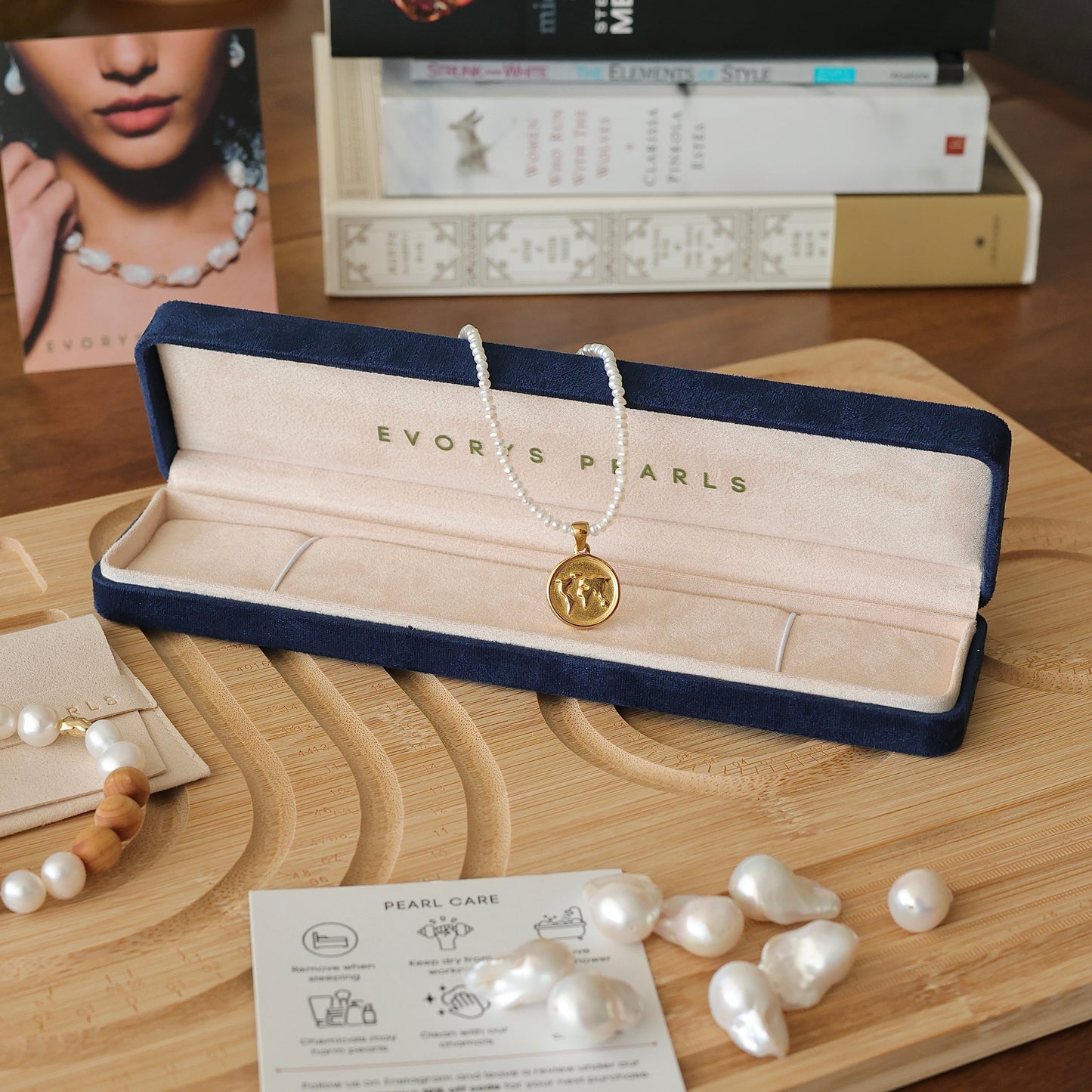 Cartesia Necklace - 2mm AAAA Freshwater Pearl